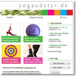 Yogaudstyr.dk fik en event-kalender, mulighed for at søge yogaundervisning og produkter i webshoppen.